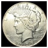 1928 Silver Peace Dollar CLOSELY UNCIRCULATED