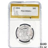 1944 Walking Liberty Half Dollar PGA MS66+