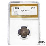 1872 Nickel Three Cent PGA MS63