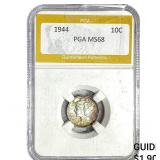1944 Mercury Silver Dime PGA MS68