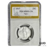 1917 Standing Liberty Quarter PGA MS65+ FH Type 1