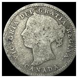 1858 Canada Silver 10 Cents ABOUT UNCIRCULATED