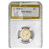 1938-D Jefferson Nickel PGA MS66+