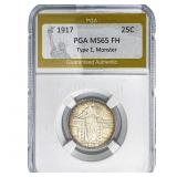 1917 Standing Liberty Quarter PGA MS65 FH Type 1,