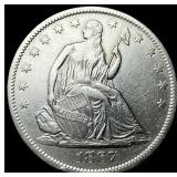 1867-S Silver Half Dollar CLOSELY UNCIRCULATED