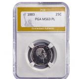 1883 Kingdom of Hawaii Quarter PGA MS63 PL