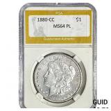 1880-CC Morgan Silver Dollar PGA MS64 PL