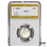 1898 Barber Quarter PGA MS67