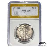 1946 Walking Liberty Half Dollar PGA XF45 DDR