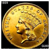 1859 $3 Gold Piece