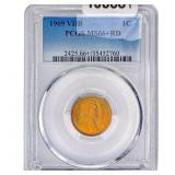 1909 VDB Wheat Cent PCGS MS66+ Red