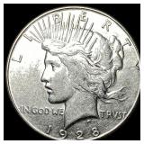 1928-S Silver Peace Dollar CLOSELY UNCIRCULATED