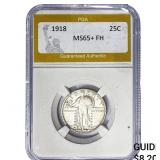 1918 Standing Liberty Quarter PGA MS65+ FH