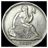 1837 No Stars Silver Half Dime No Stars CLOSELY UN