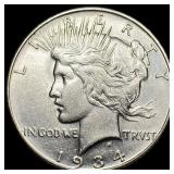 1934 Silver Peace Dollar CLOSELY UNCIRCULATED