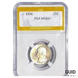 1936 Washington Silver Quarter PGA MS66+