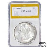 1898-O Morgan Silver Dollar PGA MS65