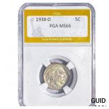 1938-D Buffalo Nickel PGA MS66