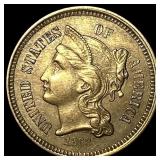 1868 Nickel Three-Cent Piece CLOSELY UNCIRCULATED