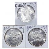 [3 Coins] 1885-1886 Morgan Silver Dollar