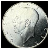 1938 Sweden Silver 2 Kroner UNCIRCULATED