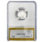 1916-S Mercury Silver Dime PGA MS66+