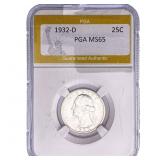 1932-D Washington Silver Quarter PGA MS65
