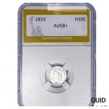 1833 Capped Bust Half Dime PGA AU58+