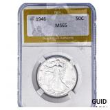 1946 Walking Liberty Half Dollar PGA MS65