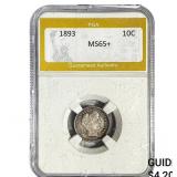 1893 Barber Dime PGA MS65+