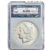 1885 Morgan Silver Dollar NCGS AU58