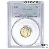 1939 Mercury Silver Dime PCGS MS66