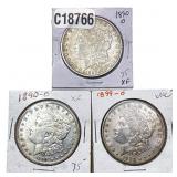 [3 Coins] 1890-1899 Morgan Silver Dollar