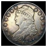 1821 Capped Bust Half Dollar NEARLY  UNCIRCULATED