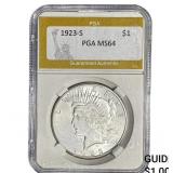 1923-S Silver Peace Dollar PGA MS64