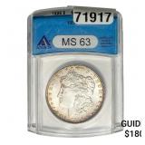 1896 Morgan Silver Dollar ANACS MS63