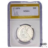 1876 Seated Liberty Half Dollar PGA MS66+