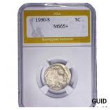 1930-S Buffalo Nickel PGA MS65+