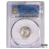 1598 Livonia 1 Silver Schilling PCGS MS61