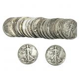 Roll of 20 Walking Liberty 50C