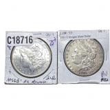 [2 Coins] 1891 Morgan Silver Dollar