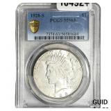 1928-S Silver Peace Dollar PCGS MS63