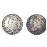 [2 Coins] 1821-1827 Capped Bust Half Dollar