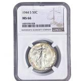 1944-S Walking Liberty Half Dollar NGC MS66