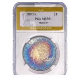 1890-S Morgan Silver Dollar PGA MS66+ Monster