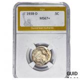 1938-D Buffalo Nickel PGA MS67+