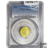 1927 $2.50 Gold Quarter Eagle PCGS MS63