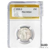 1926-S Standing Liberty Quarter PGA MS64