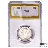 1932-D Washington Silver Quarter PGA MS63