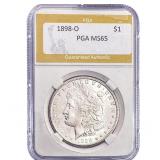 1898-O Morgan Silver Dollar PGA MS65